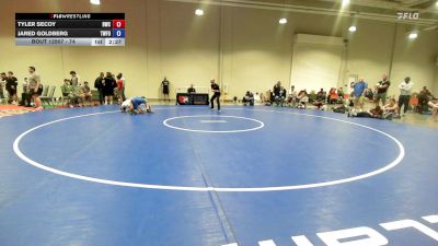 74 lbs Cons. Round 2 - Tyler Secoy, Bison Wrestling Club vs Jared Goldberg, The Wrestling Factory Of Cleveland