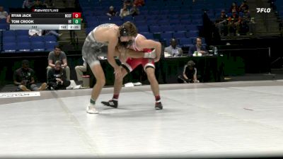 141 lbs 2nd Wrestleback (16 Team) - Tom Crook, Virginia Tech vs Ryan Jack, NC State