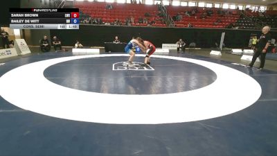 61kg Cons. Semi - Sarah Brown, London-Western Wrestling Club vs Bailey De Witt, Riverdale WC