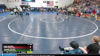 100 lbs Cons. Round 2 - Luis Acosta, Gering Middle School vs Mason Jolley, Douglas Middle School