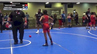 82 lbs Cons. Quarters - Malik Mayfield, Toss Em Up Wrestling Academy vs James Dean, Betterman Elite Wrestling