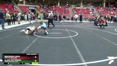 115 lbs Cons. Round 5 - Braydden Crum, Steel City Reloaded vs Slade Patterson, Maize Wrestling Club