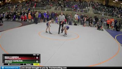 67 lbs Cons. Round 6 - Beau Cabrera, South Medford Mat Club vs Brogan Hamilton, Hood River