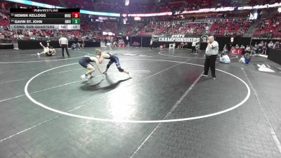 175 lbs Cons. Sub-quarters - Gavin St. John, Greenfield vs Henrik Kellogg, Brookfield Central