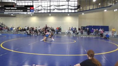 138 lbs Champ. Round 1 - Riley Weiler, Iowa Lakes CC vs Emalee Jean Douglas, North Iowa Area CC