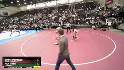 135 lbs Cons. Round 4 - Jaxon Hardinger, Wasatch High School vs Nick Willis, Cedar Valley