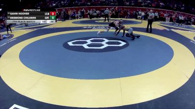 D2-132 lbs 7th Place Match - Gavin Hoover, Logan Elm vs Desmond Childers, Copley
