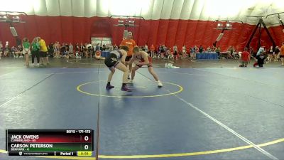 171-173 lbs Round 2 - Carson Peterson, Denmark vs Jack Owens, Cumberland