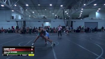 132 lbs Round 6 (10 Team) - Gabby Baker, Barn Bros vs Dallas Schorr, D3TC