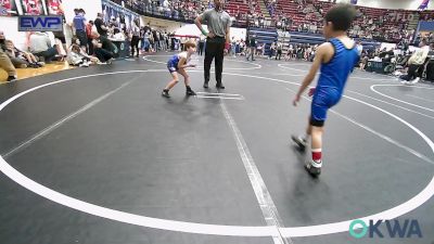 52 lbs Round Of 16 - Osiris Alfaro-Williams, OKC Saints Wrestling vs Caleb Boyd, Harrah Little League Wrestling