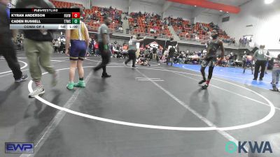 110 lbs Consi Of 4 - Kyran Anderson, Fort Gibson Youth Wrestling vs Caden Russell, Team Tulsa Wrestling Club