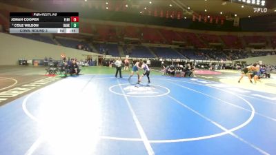 3A Boys 215 lbs Cons. Round 3 - Cole Wilson, Banks Boys vs Jonah Cooper, Elmira Boys