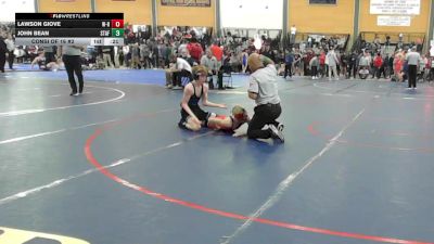 106 lbs Consi Of 16 #2 - Lawson Giove, Whitman-Hanson vs John Bean, Stafford
