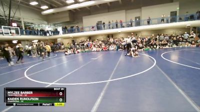 92 lbs Semis & 3rd Wb (16 Team) - Mylzee Barber, Team Prestige vs Kaiden Runolfson, Champions