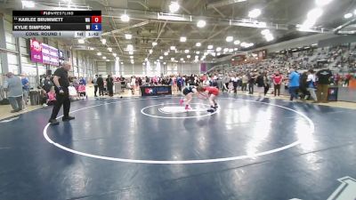 U17 Women - 69 lbs Cons. Round 1 - Karlee Brummett, WA vs Kylie Simpson, WI