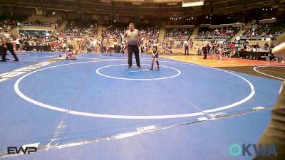 52 lbs Round Of 16 - Stone Charlton, Beggs Youth Wrestling Program vs Hayden Roth, Berryhill Wrestling Club