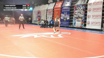 175 Class 2 lbs Cons. Round 1 - Owen Britton, Southern Boone vs Tiernan Miller, Clayton