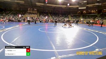 80 lbs Quarterfinal - Lincoln Valdez, Pomona Elite vs Bradley Bauman, Kodiak Attack