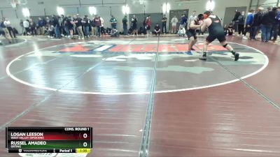 220 lbs Cons. Round 1 - Russel Amadeo, Orting vs Logan Leeson, West Valley (Spokane)