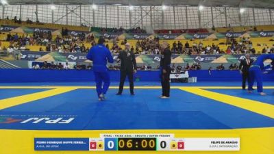 FELIPE DE ARAÚJO vs PEDRO HENRIQUE HOPPE FERREIRA 2026 FPJJ Campeonato Paulista