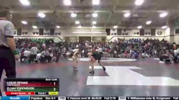 113 lbs 15th Place Match - Elijah Edmondson, Waterloo East vs Logan Bevans, Independence