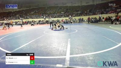 110 lbs Consi Of 8 #2 - Nikolas Meek, Deer Creek Wrestling Club vs Elijah Crane, Midwest City Bombers