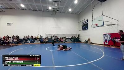 140-148 B Round 3 - Wyatt Humphreys, CCA vs Pax Halfman, Laramie Middle School