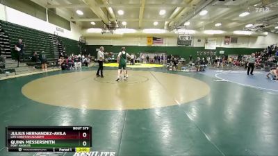 215 lbs Semifinal - Quinn Messersmith, Port Angeles vs Julius Hernandez-Avila, Life Christian Academy