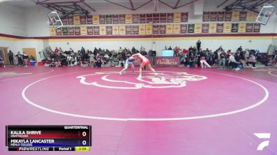 160 lbs Quarterfinal - Mikayla Lancaster, Menlo College vs Kalila Shrive, Unattached