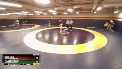 38-40 lbs Round 2 - Maggie Colvin, Roy Wrestling Club vs Kase King, Box Elder Wrestling