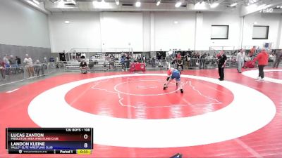 108 lbs Cons. Round 2 - Lucas Zanton, Middleton Area Wrestling Club vs Landon Kleine, Valley Elite Wrestling Club