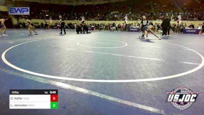 112 lbs Consi Of 4 - Declan Keller, Dodge City Wrestling Academy vs Lex Johnston, Open Mats