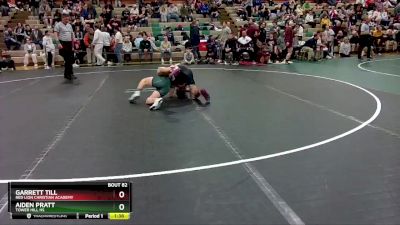 132 lbs Quarterfinal - Aiden Pratt, Tower Hill Hs vs Garrett Till, Red Lion Christian Academy