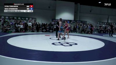 62 kg Cons. Rd Of 16 - Kyra Tomlinson, GCRTC vs Maci Stemmons, Menlo Wrestling Club