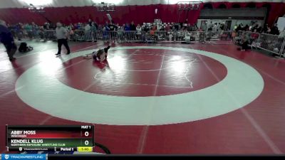 130 lbs Quarterfinal - Kendell Klug, Northern Exposure Wrestling Club vs Abby Moss, Wisconsin