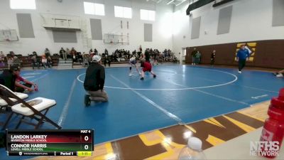 126 lbs Quarterfinal - Landon Larkey, Riverton Middle School vs Connor Harris, Lovell Middle School