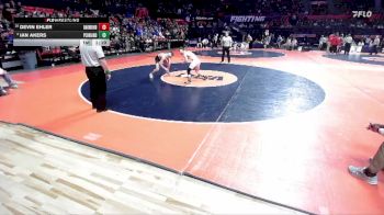 1A 126 lbs Quarterfinal - Devin Ehler, Fithian (Oakwood) vs Ian Akers, Peoria (Notre Dame)