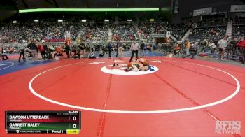 3A-165 lbs Quarterfinal - Garrett Haley, Pinedale vs Dawson Utterback, Worland