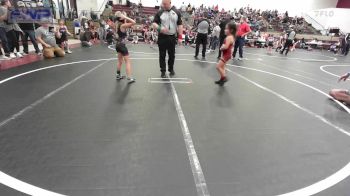 54-58 lbs Rr Rnd 4 - Jaymee Reyes, Perry Wrestling Academy vs Sadie Baker, Mannford Pirate Youth Wrestling