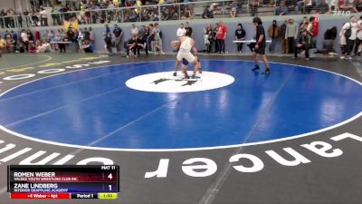 165 lbs Cons. Round 3 - Romen Weber, Valdez Youth Wrestling Club Inc. vs Zane Lindberg, Interior Grappling Academy