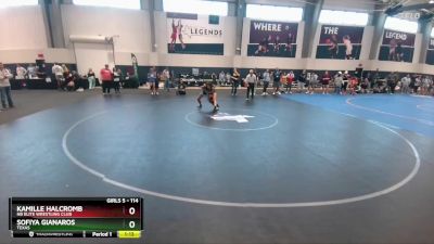 114 lbs Round 1 - Sofiya Gianaros, Texas vs Kamille Halcromb, NB Elite Wrestling Club