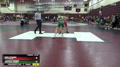 JV-39 lbs Quarterfinal - Wes Stoner, Williamsburg vs Jarron Weber, Cedar Rapids Kennedy