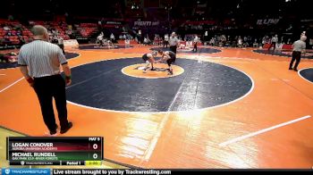 3A 106 lbs Champ. Round 1 - Michael Rundell, Oak Park (O.P.-River Forest) vs Logan Conover, Aurora (Marmion Academy)