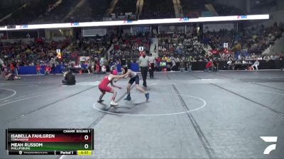 70 lbs Champ. Round 1 - Meah Russom, Phillipsburg vs Isabella Fahlgren, Tonganoxie