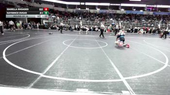 90 lbs Round Of 16 - Isabella Rhoades, Blue Pride vs Kaydence Dugas, Jr Storm