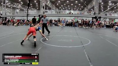 96 lbs Round 6 (8 Team) - Fernando Jimeno, Junior Terps Express vs Ryan Farissier, Mat Warriors Red