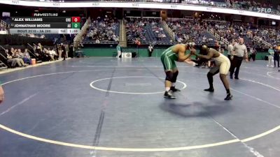 3A 285 lbs Champ. Round 1 - Johnathan Moore, Ashbrook High School vs Alex Williams, Concord High School