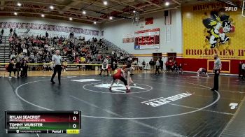 113 lbs 1st Place Match - Tommy Wurster, Dublin Coffman vs Rylan Seacrist, Brecksville-Broadview Hts.