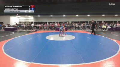132 lbs Round Of 16 - Isabella Hernandez, NC vs Naima Ghaffar, IN