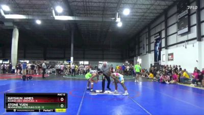 126 lbs Placement Matches (8 Team) - Stone Yuen, HEADHUNTERS WRESTLING CLUB vs Rayshun James, RALEIGH AREA WRESTLING